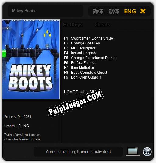 Mikey Boots: Treinador (V1.0.42)