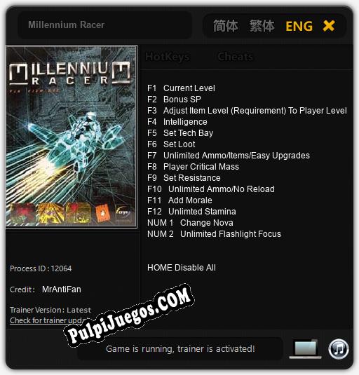 Millennium Racer: Cheats, Trainer +14 [MrAntiFan]