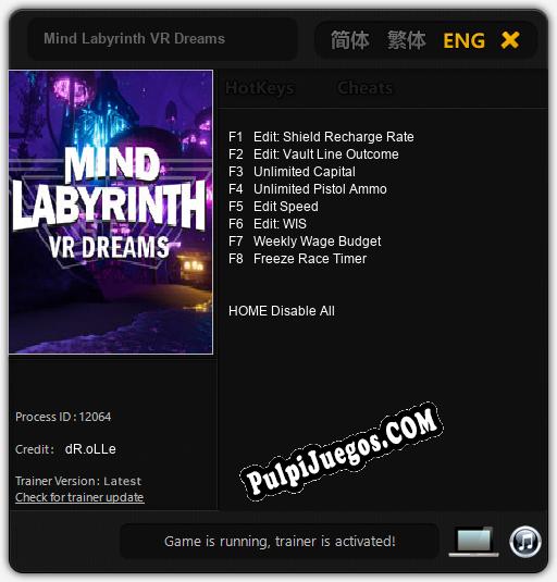 Entrenador liberado a Mind Labyrinth VR Dreams [v1.0.9]