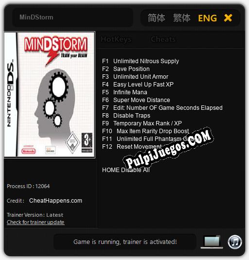 MinDStorm: Cheats, Trainer +12 [CheatHappens.com]