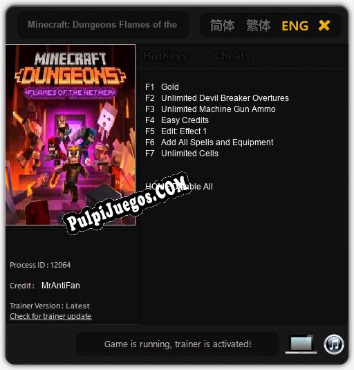 Minecraft: Dungeons Flames of the Nether: Trainer +7 [v1.9]