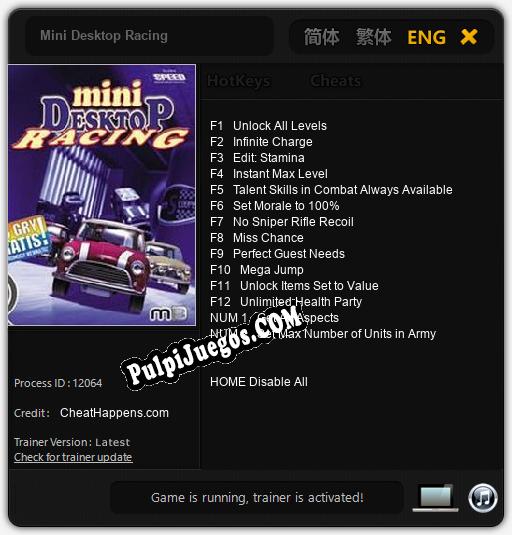 Mini Desktop Racing: Trainer +14 [v1.4]