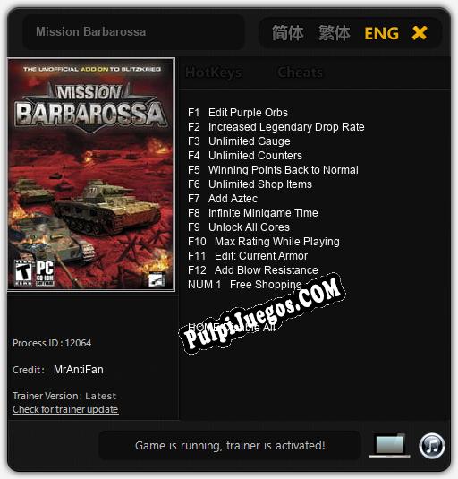 Mission Barbarossa: Treinador (V1.0.83)