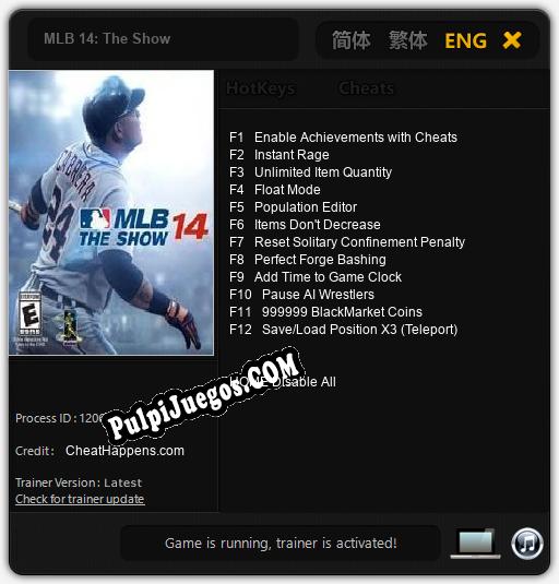 Entrenador liberado a MLB 14: The Show [v1.0.3]