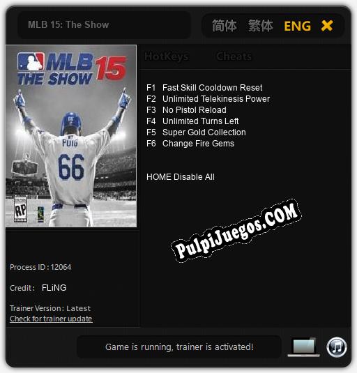 MLB 15: The Show: Cheats, Trainer +6 [FLiNG]