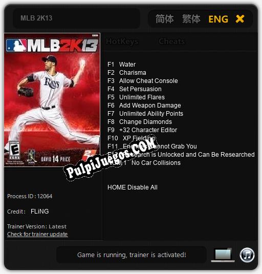 MLB 2K13: Trainer +13 [v1.6]