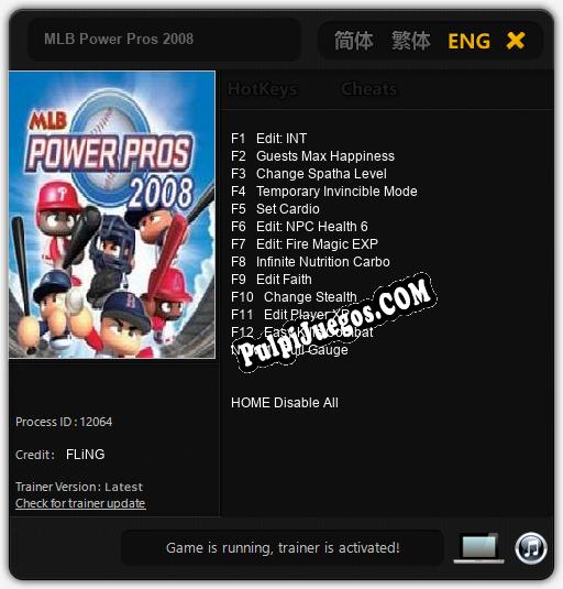 MLB Power Pros 2008: Treinador (V1.0.6)