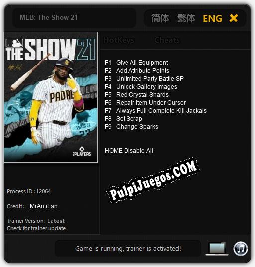 MLB: The Show 21: Trainer +9 [v1.1]