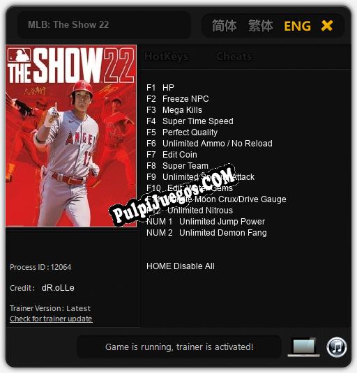 MLB: The Show 22: Cheats, Trainer +14 [dR.oLLe]