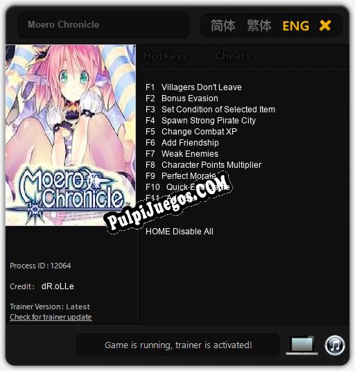 Moero Chronicle: Treinador (V1.0.13)