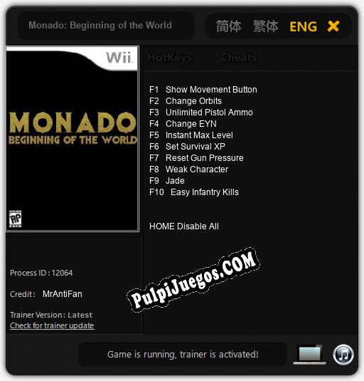 Monado: Beginning of the World: Treinador (V1.0.62)