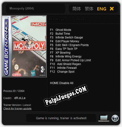 Entrenador liberado a Monopoly (2004) [v1.0.4]