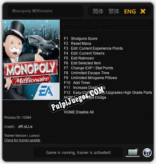 Entrenador liberado a Monopoly Millionaire [v1.0.1]