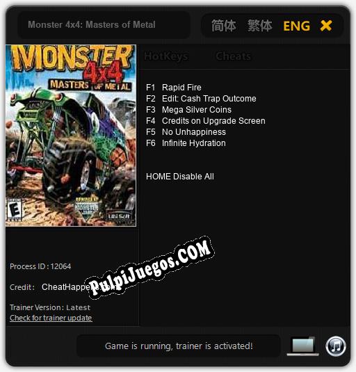 Monster 4x4: Masters of Metal: Cheats, Trainer +6 [CheatHappens.com]