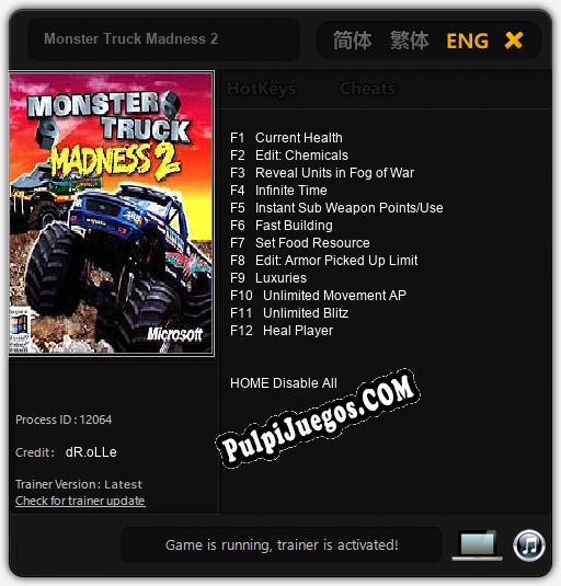 Monster Truck Madness 2: Treinador (V1.0.58)