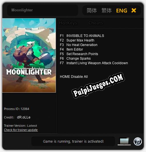 Entrenador liberado a Moonlighter [v1.0.7]