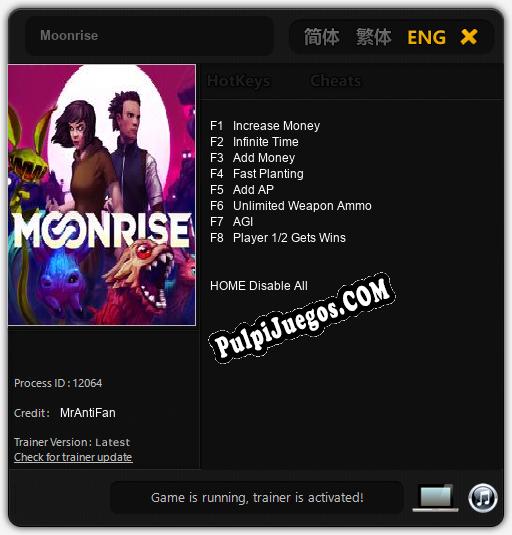 Moonrise: Cheats, Trainer +8 [MrAntiFan]