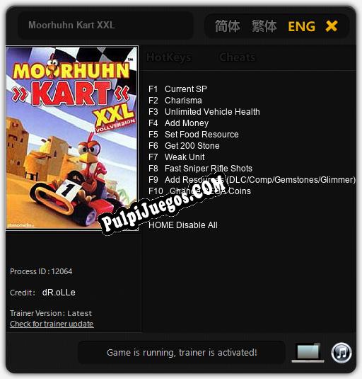 Moorhuhn Kart XXL: Treinador (V1.0.23)