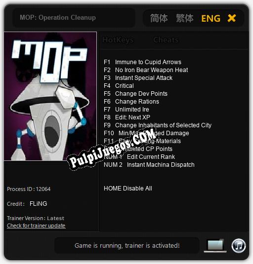 MOP: Operation Cleanup: Treinador (V1.0.76)