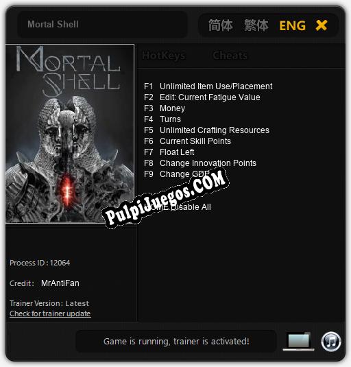 Entrenador liberado a Mortal Shell [v1.0.8]