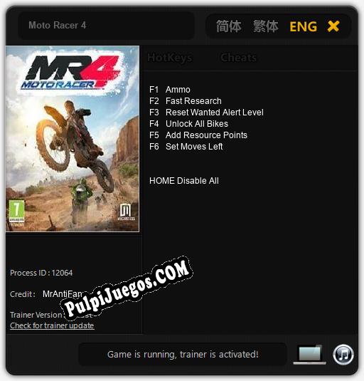 Moto Racer 4: Trainer +6 [v1.9]