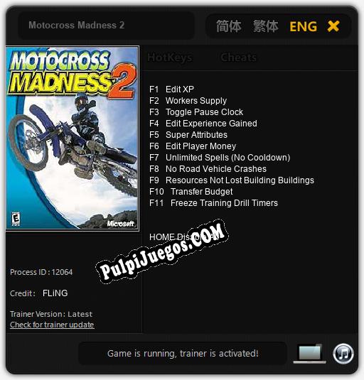 Motocross Madness 2: Treinador (V1.0.30)