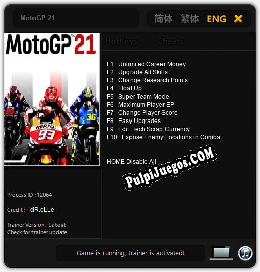 Entrenador liberado a MotoGP 21 [v1.0.2]