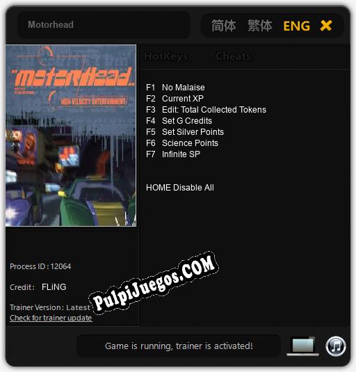 Motorhead: Treinador (V1.0.4)