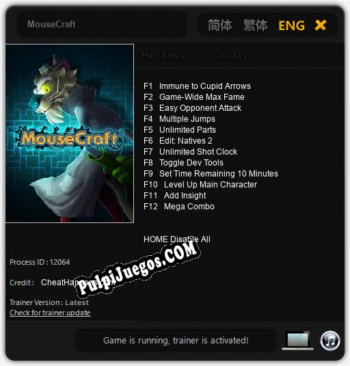 MouseCraft: Cheats, Trainer +12 [CheatHappens.com]