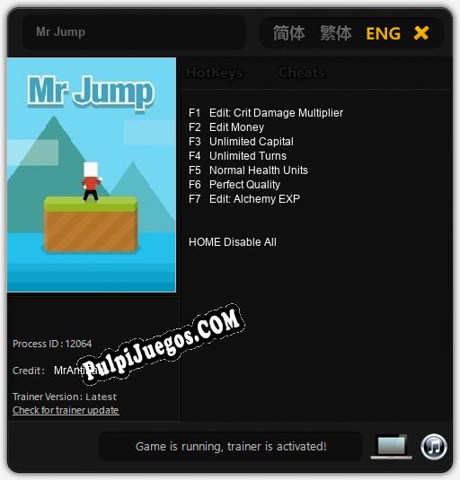 Entrenador liberado a Mr Jump [v1.0.2]