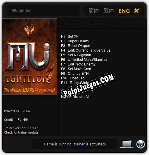 MU Ignition: Cheats, Trainer +11 [FLiNG]