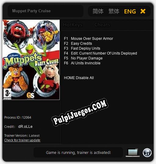 Entrenador liberado a Muppet Party Cruise [v1.0.6]