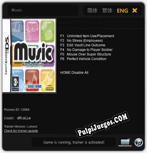 Entrenador liberado a Music [v1.0.1]