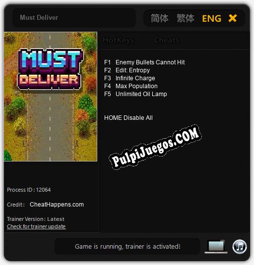 Entrenador liberado a Must Deliver [v1.0.8]