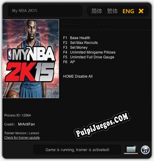 My NBA 2K15: Trainer +6 [v1.5]