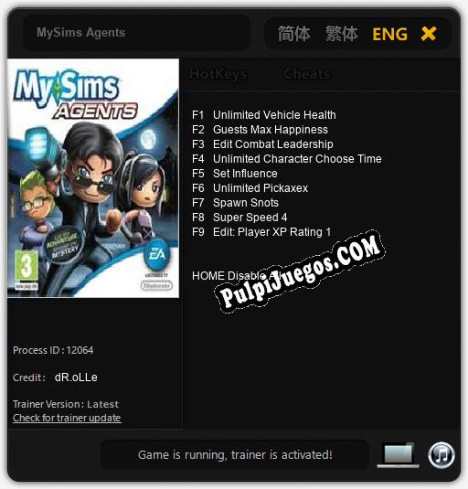 MySims Agents: Treinador (V1.0.91)