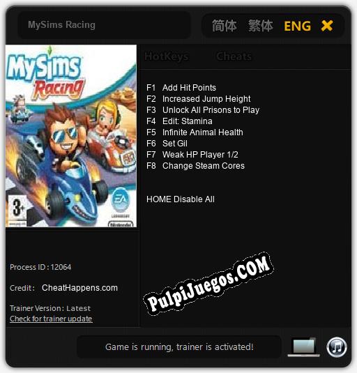 MySims Racing: Trainer +8 [v1.6]