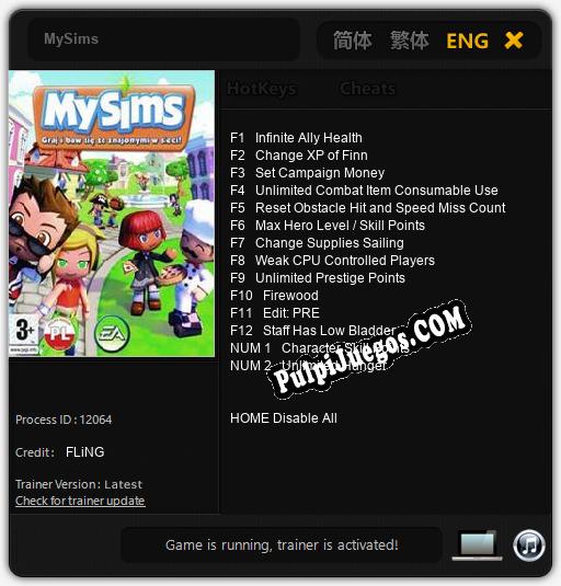 Entrenador liberado a MySims [v1.0.1]