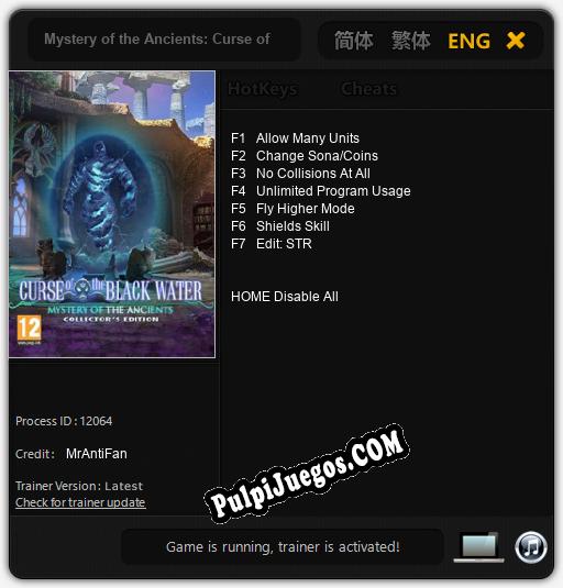 Mystery of the Ancients: Curse of the Black Water: Treinador (V1.0.99)