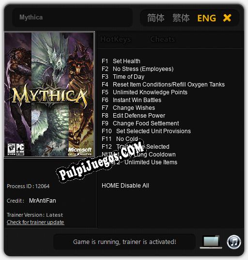 Mythica: Cheats, Trainer +14 [MrAntiFan]