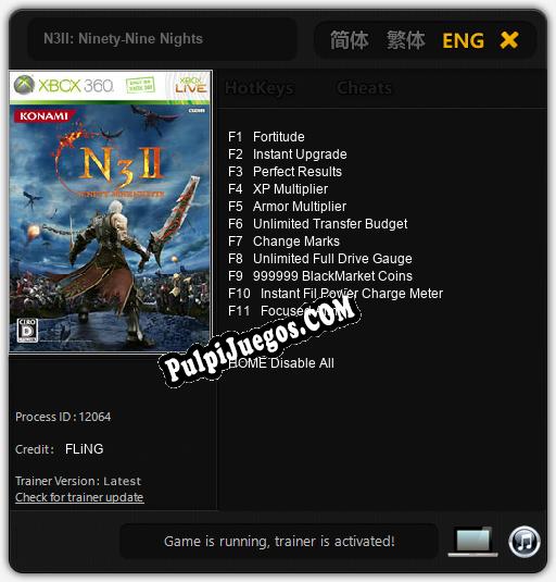 N3II: Ninety-Nine Nights: Cheats, Trainer +11 [FLiNG]