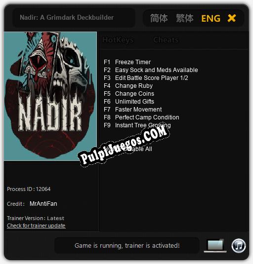 Nadir: A Grimdark Deckbuilder: Treinador (V1.0.76)