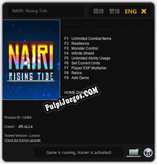 NAIRI: Rising Tide: Cheats, Trainer +9 [dR.oLLe]