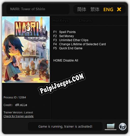 NAIRI: Tower of Shirin: Cheats, Trainer +5 [dR.oLLe]