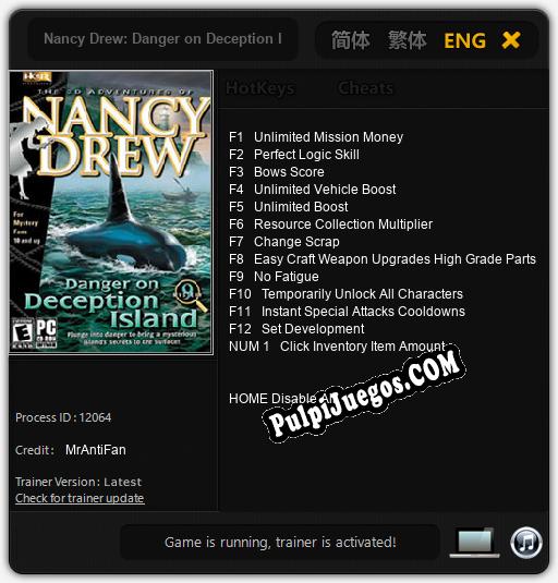 Nancy Drew: Danger on Deception Island: Cheats, Trainer +13 [MrAntiFan]