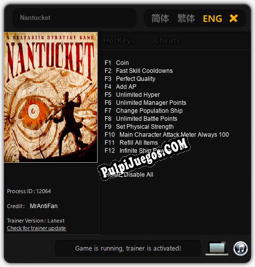 Nantucket: Treinador (V1.0.69)