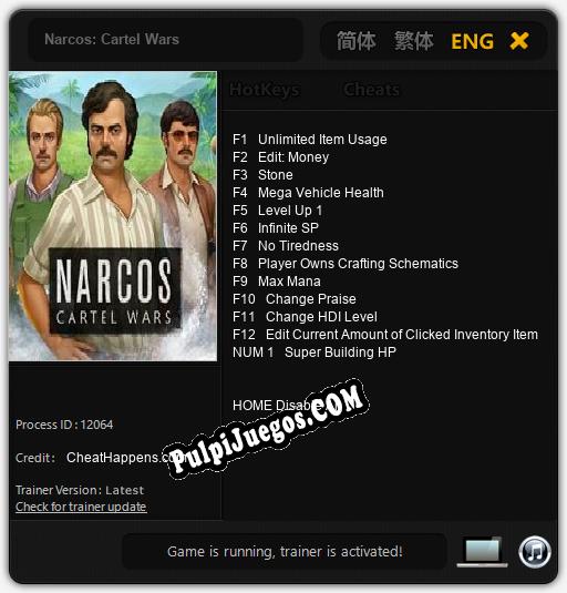 Narcos: Cartel Wars: Cheats, Trainer +13 [CheatHappens.com]