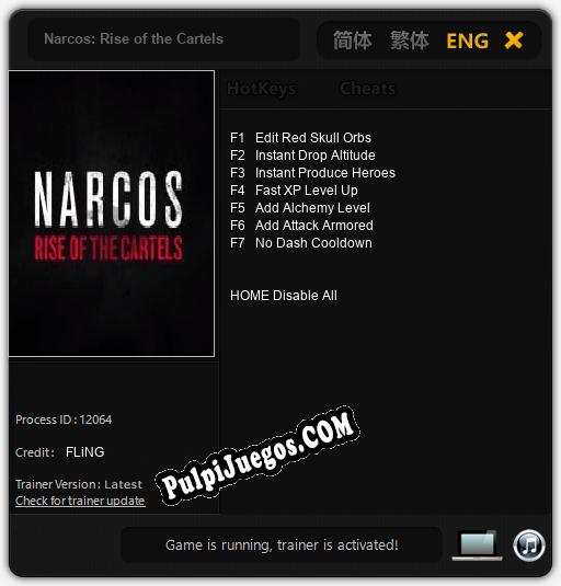 Narcos: Rise of the Cartels: Trainer +7 [v1.7]