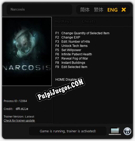 Entrenador liberado a Narcosis [v1.0.3]