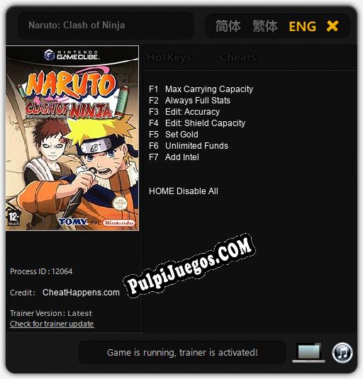 Naruto: Clash of Ninja: Treinador (V1.0.4)